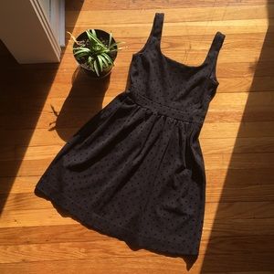 Madewell • Black polka dot stretch knit dress